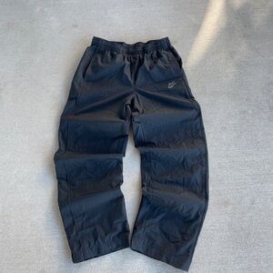 Nike Baggy Y2k  Tracksuit Bottoms, Black, with Zippers at the Ankles